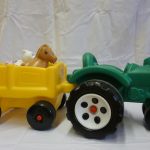 D14039 Tractor met aanhanger met dieren